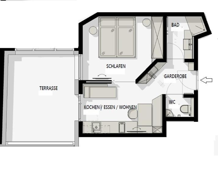 Appartements Aurikel Corso イシュグル 部屋 写真